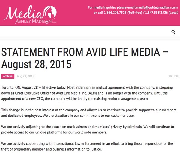 Ashley Madison hack claims another victim Its CEO • Graham Cluley