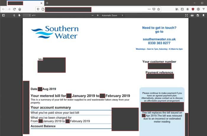 Sloppy Southern Water found leaking customers’ bills and account