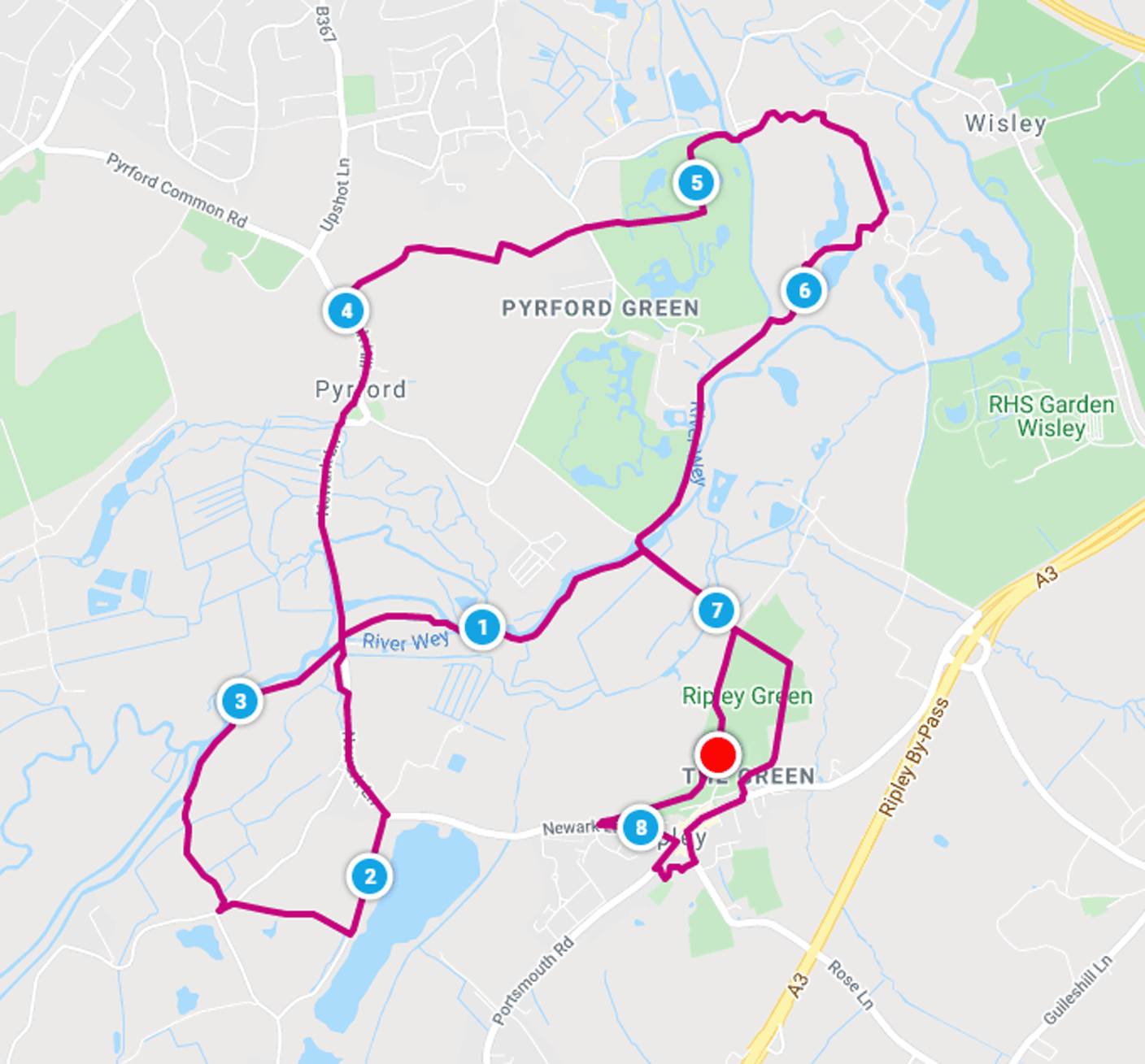 Walk number 4 Pyrford Lock and Ripley