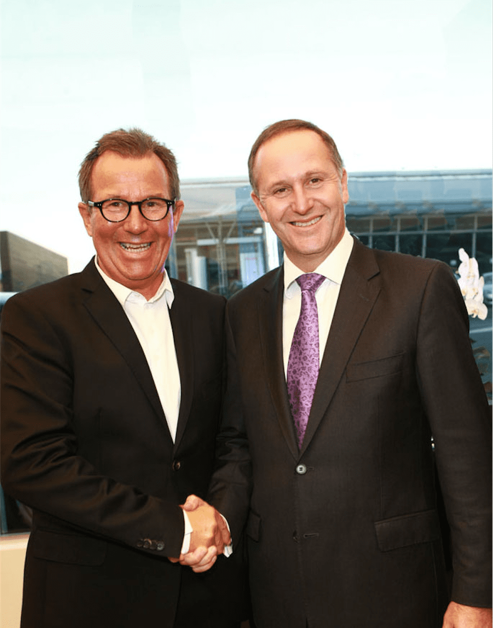 Graham Wall and Former NZ Prime Minister, John Key GRAHAM WALL