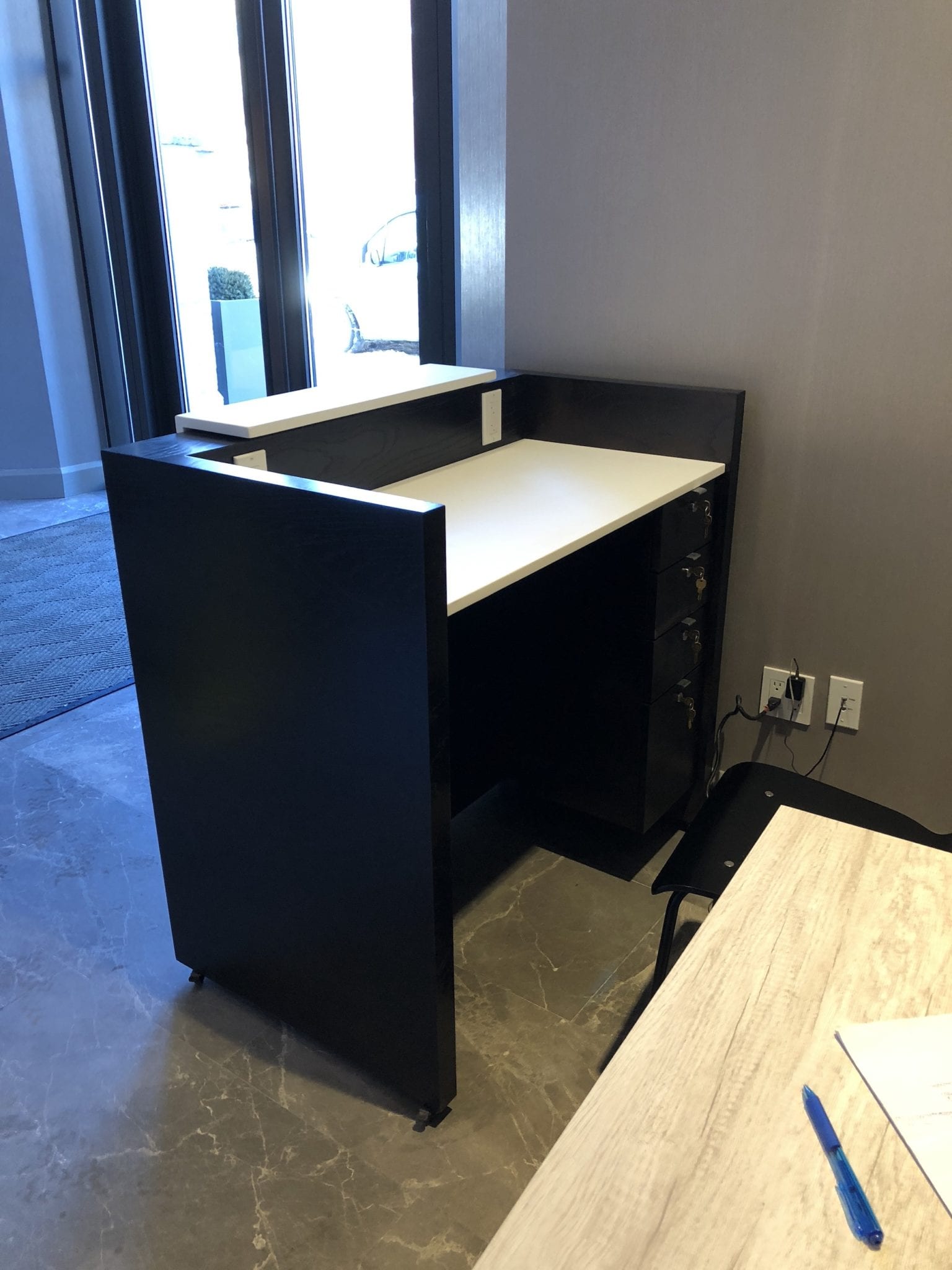 LucasDesk6custom millwork architectural desk Grain Architectural Millwork