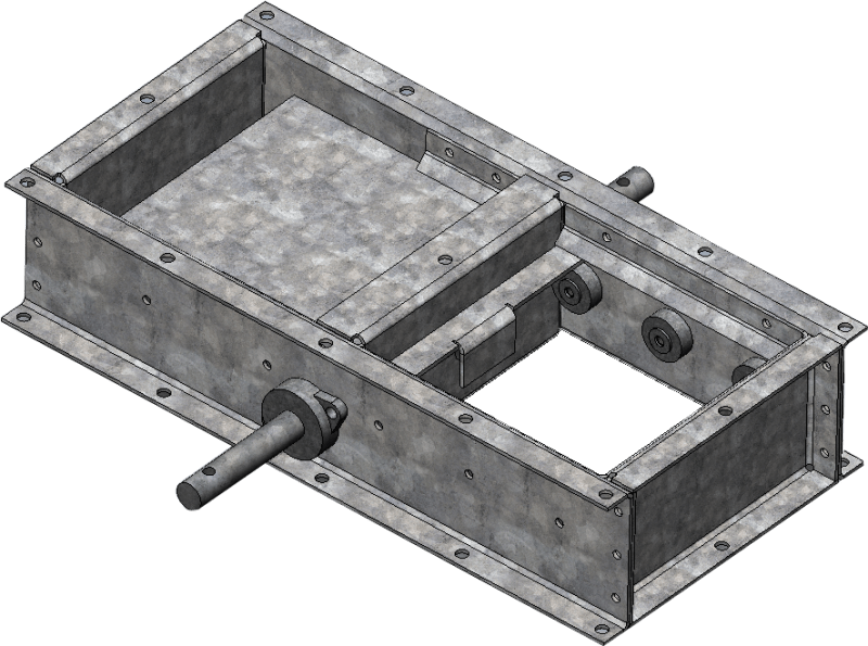 12" Ripco Distribution 10GA Rack & Pinion Slide Gate