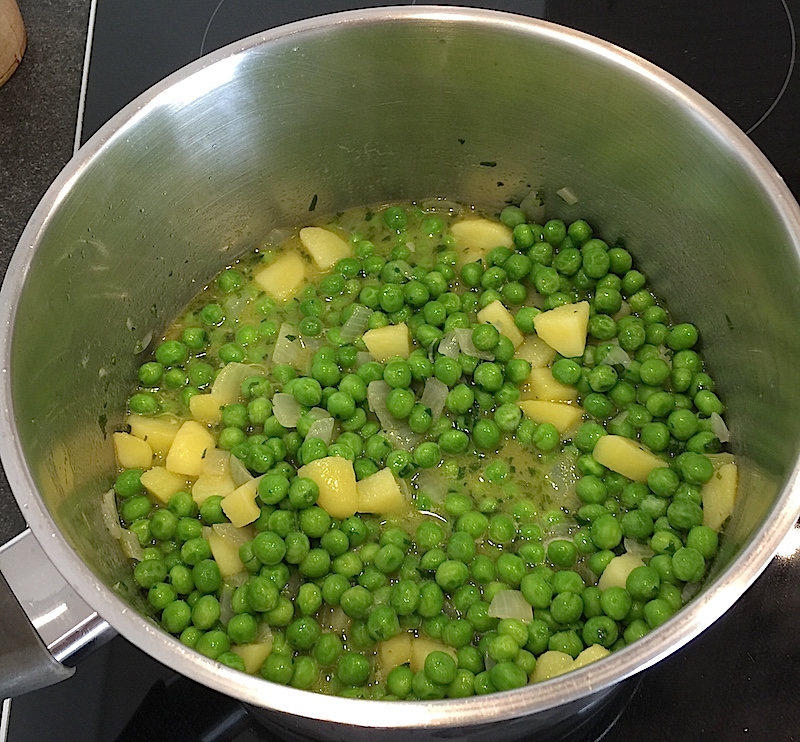 Crème de petits pois à la menthe Les grains de sel de Babette