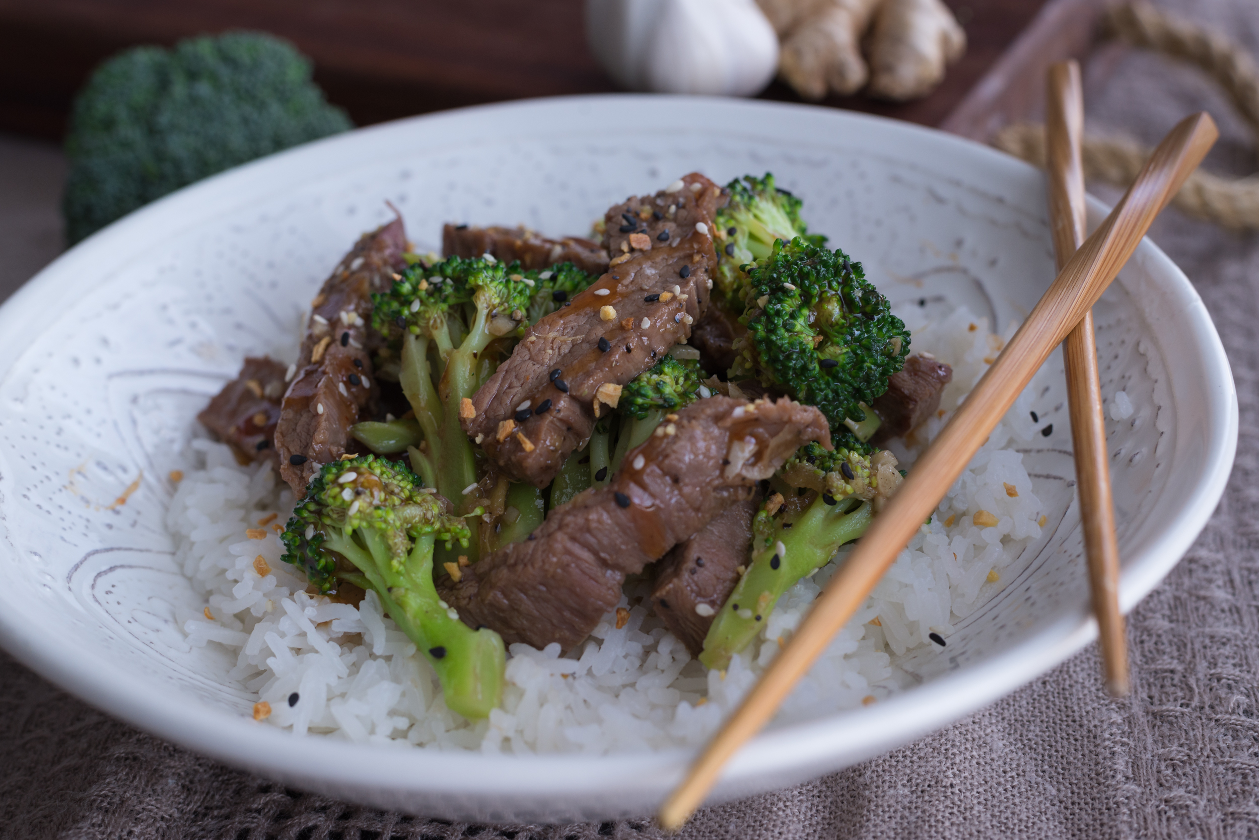 Beef and Broccoli Stir Fry with Jasmine Rice Grain Trust