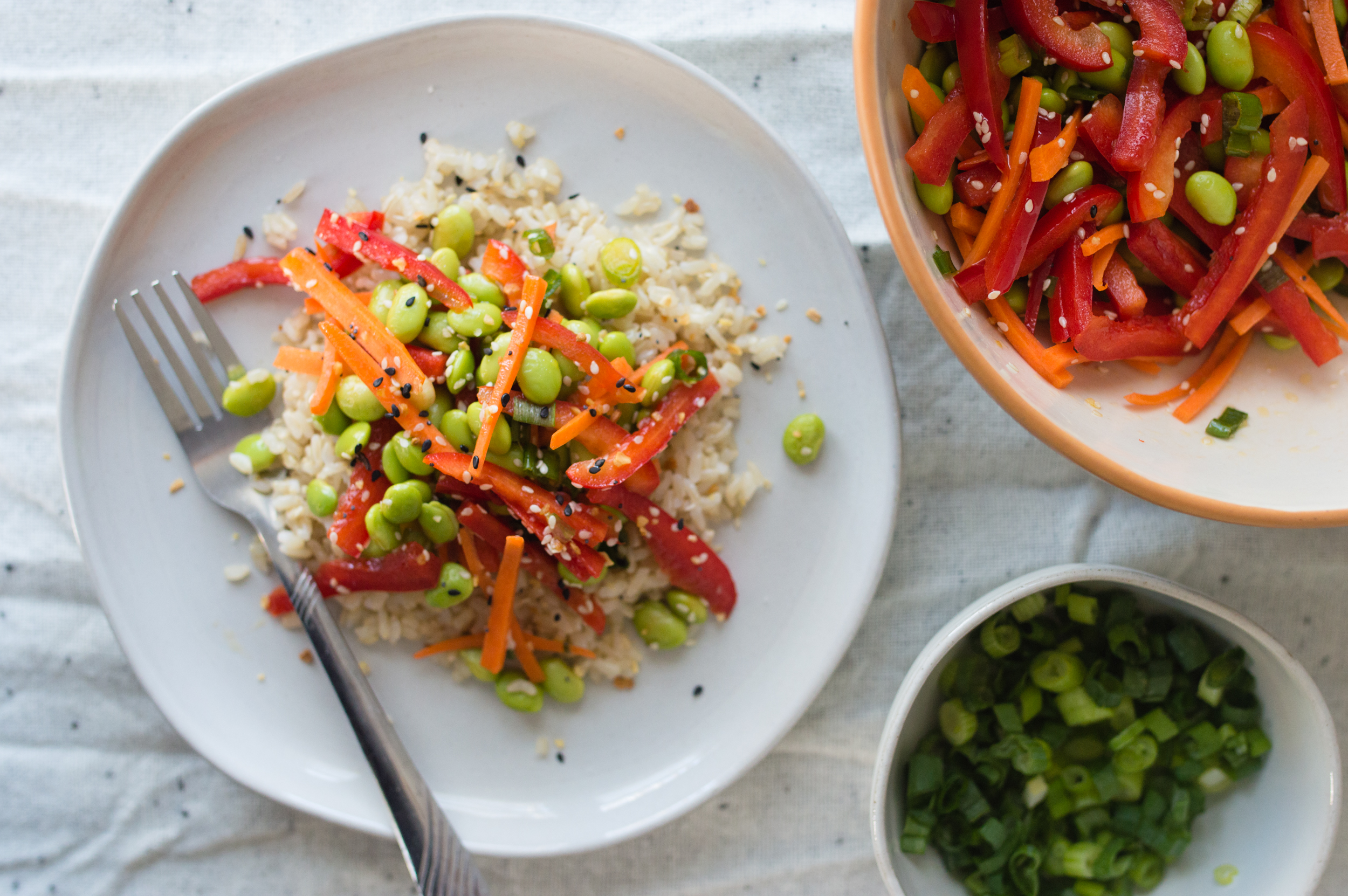 Protein Packed Edamame Brown Rice Salad Grain Trust