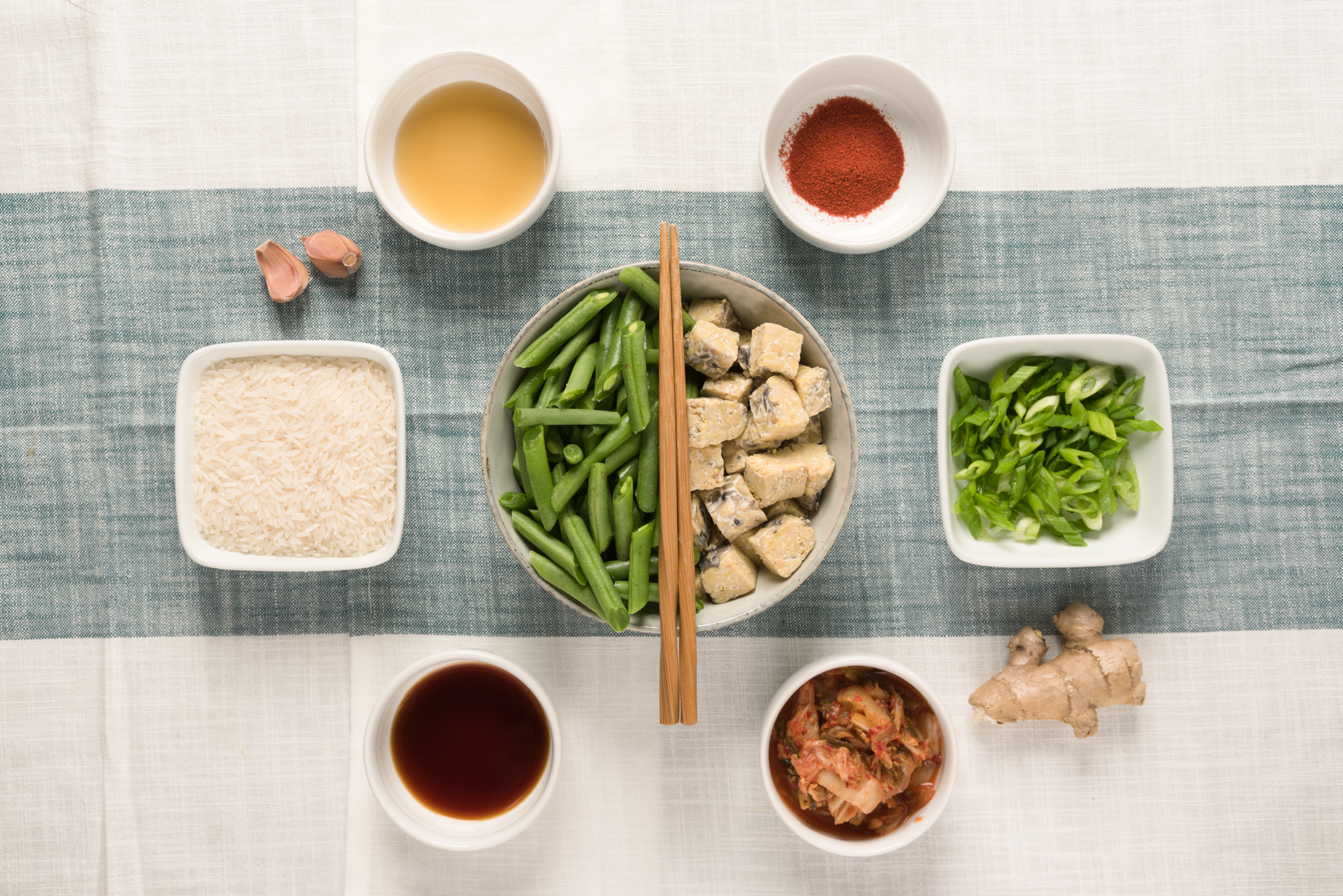 Green Bean and Tempeh Kimchi Fried Rice Grain Trust
