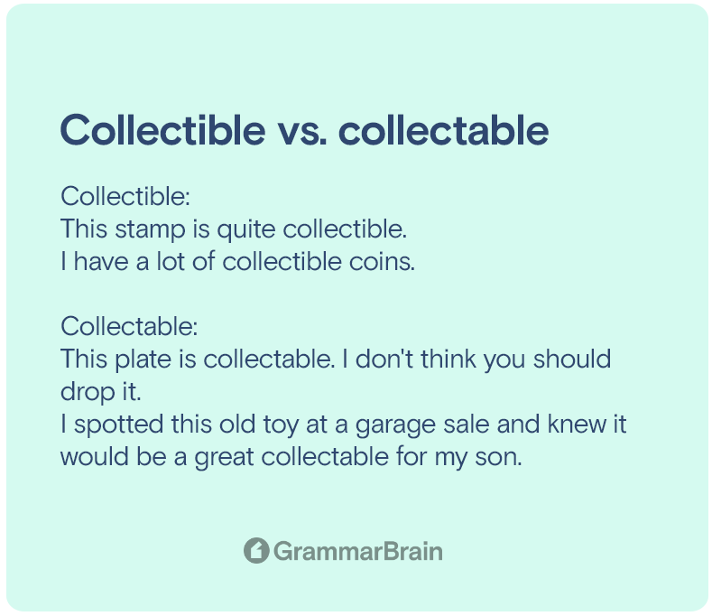 Collectibles vs Collectables (Differences, Definition, Grammar