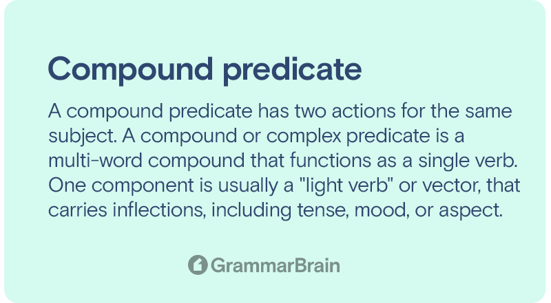 What is a Compound Predicate? (Definition, Examples, Grammar Rules