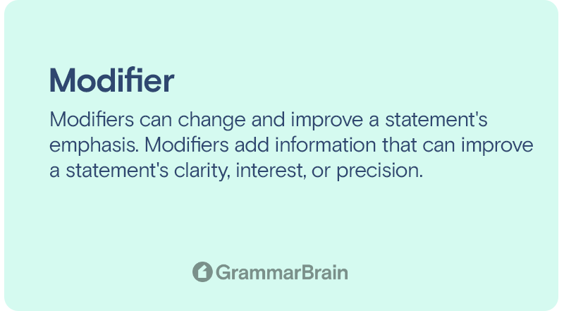 Understanding Modifiers (Definition, Types, Examples, Grammar