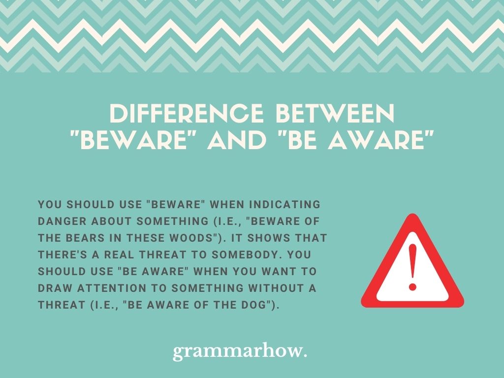 “Beware” vs. “Be Aware” Difference Explained (With Examples)