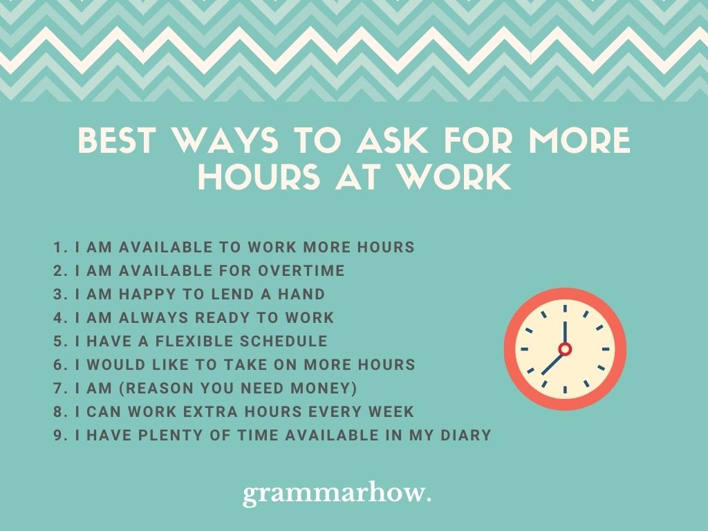 9 Best Ways To Ask For More Hours At Work (Sample Emails)