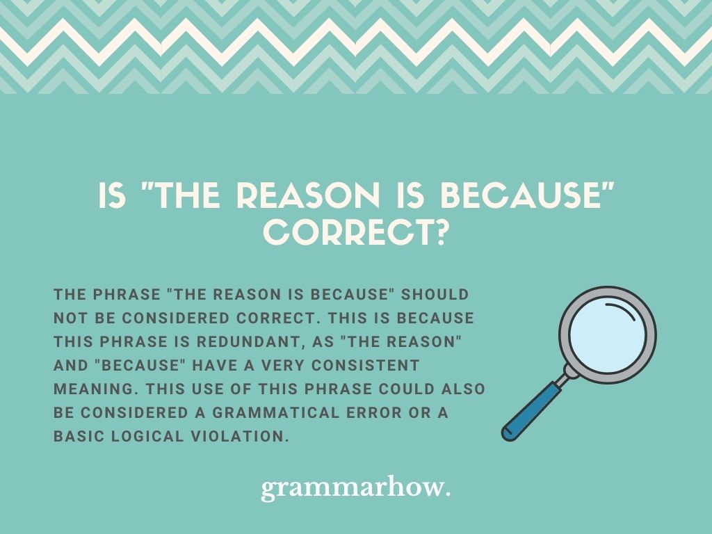 Is "The Reason Is Because" Correct? (What To Say Instead) TrendRadars