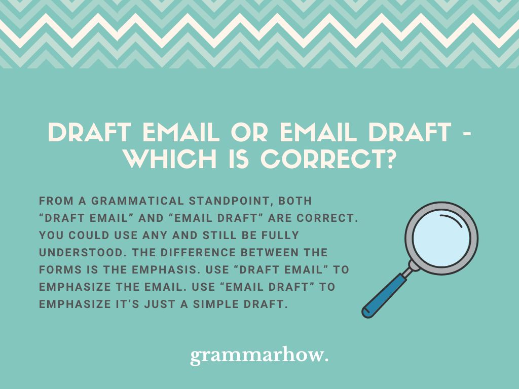 Draft Email or Email Draft Which Is Correct? (UK/US) TrendRadars
