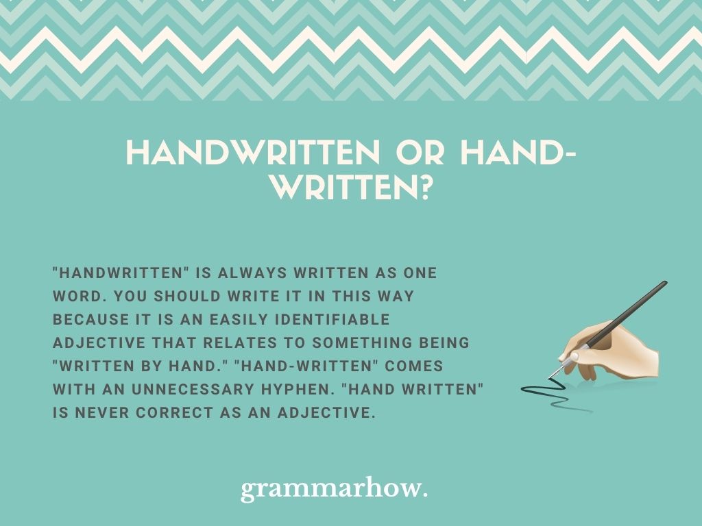 Handwritten or Handwritten? (Helpful Examples) TrendRadars