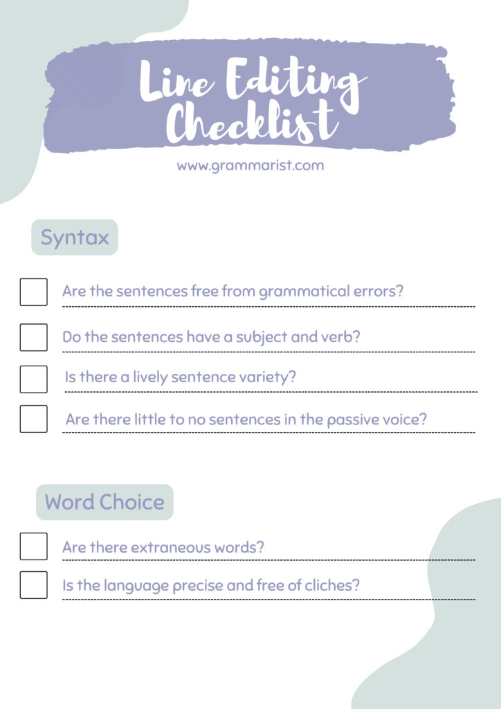 What is Line Editing? Definition & Examples (With Checklist) Grammar Check Online Blogs and
