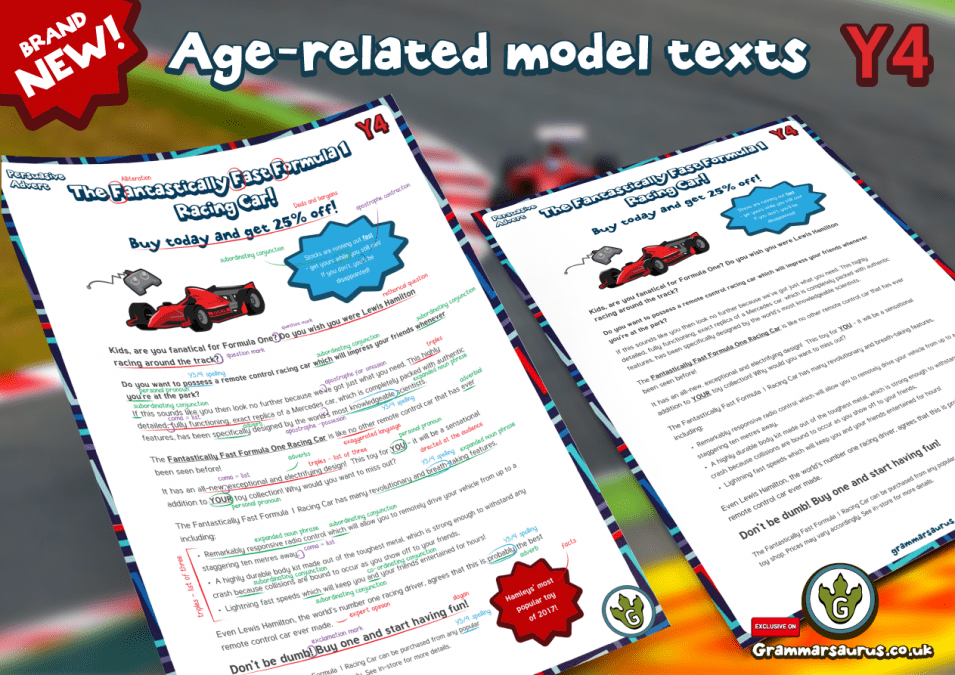 Year 4 Model Text Persuasive A Racing Car ( gbsct P4 , 3rd Grade