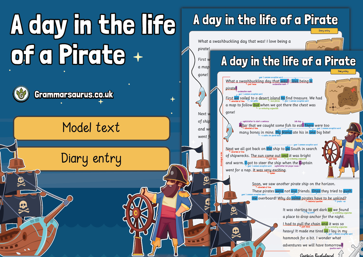 Year 1 Model Text Diary Entry A Day in the Life of a Pirate ( gbsct