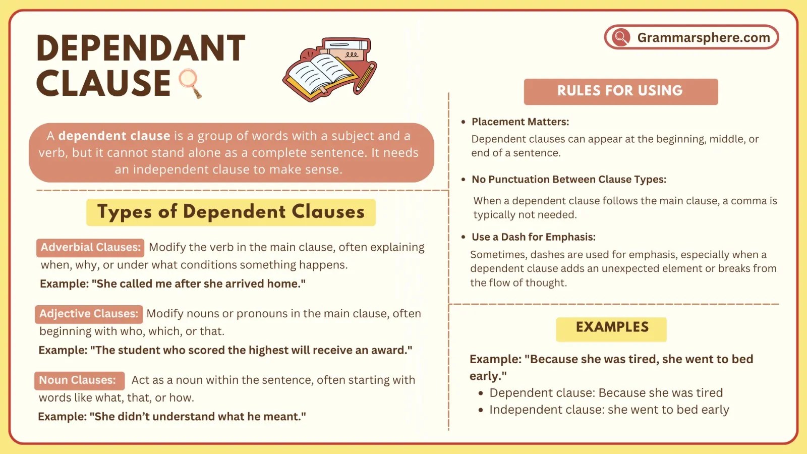 Subordinate Clause Definition, Types & Examples GrammarSphere(03)