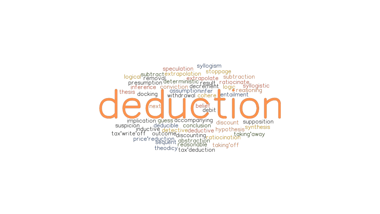 DEDUCTION Synonyms and Related Words. What is Another Word for