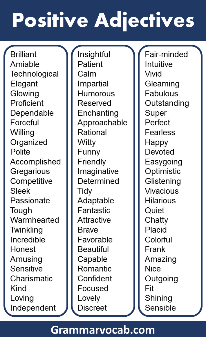50 Good Descriptive Words for People GrammarVocab