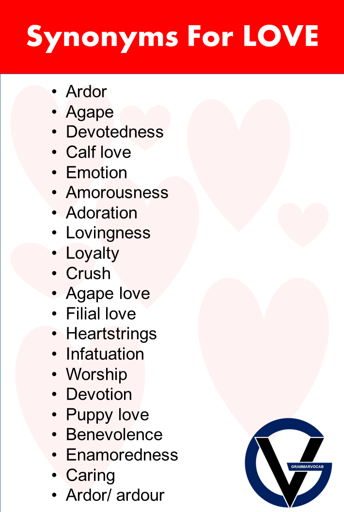 100 Love feeling words in English, Words to Describe Love GrammarVocab