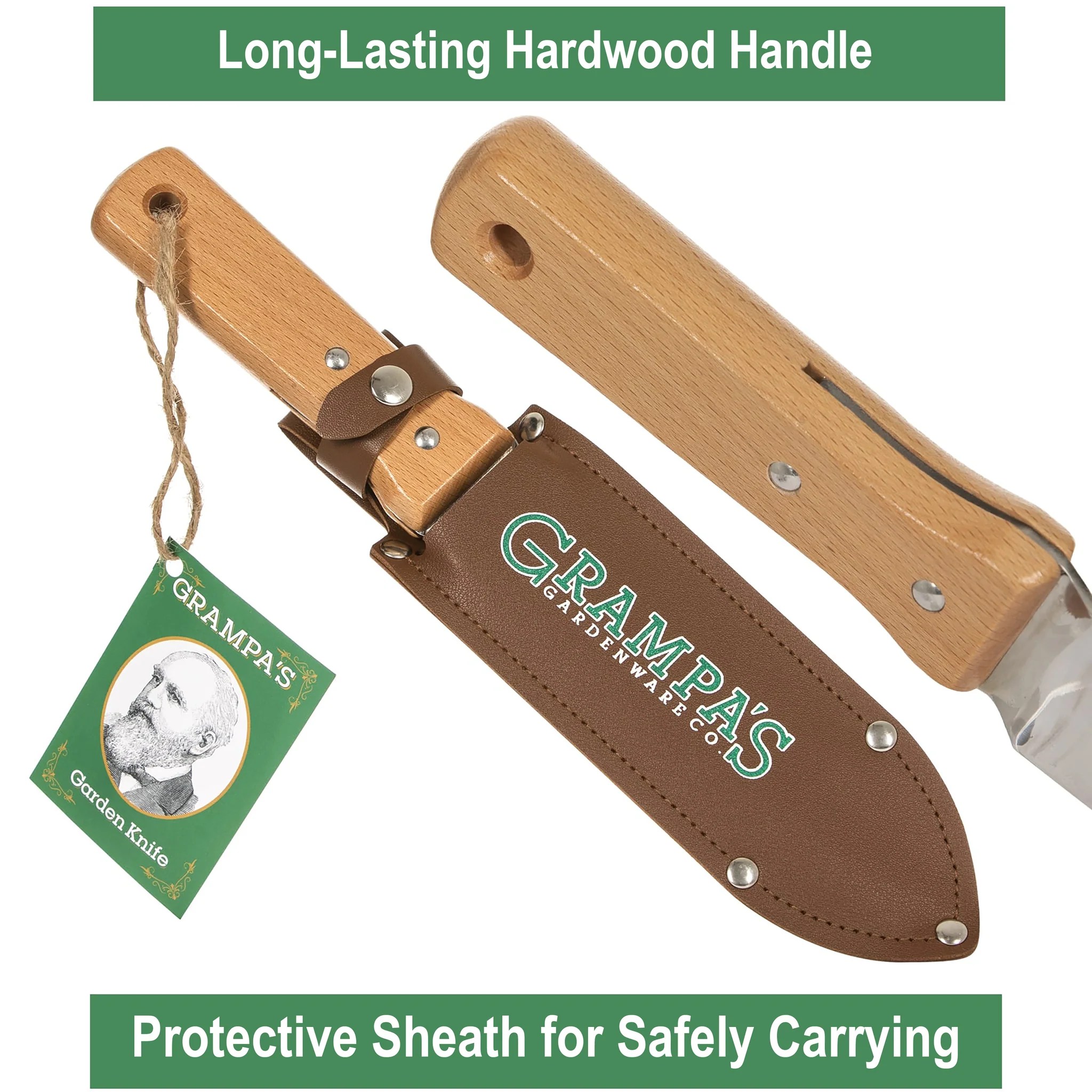 Grampa's Garden Knife Versatile 7" Hori Hori Garden Knife With Strai Grampa's Gardenware Co.