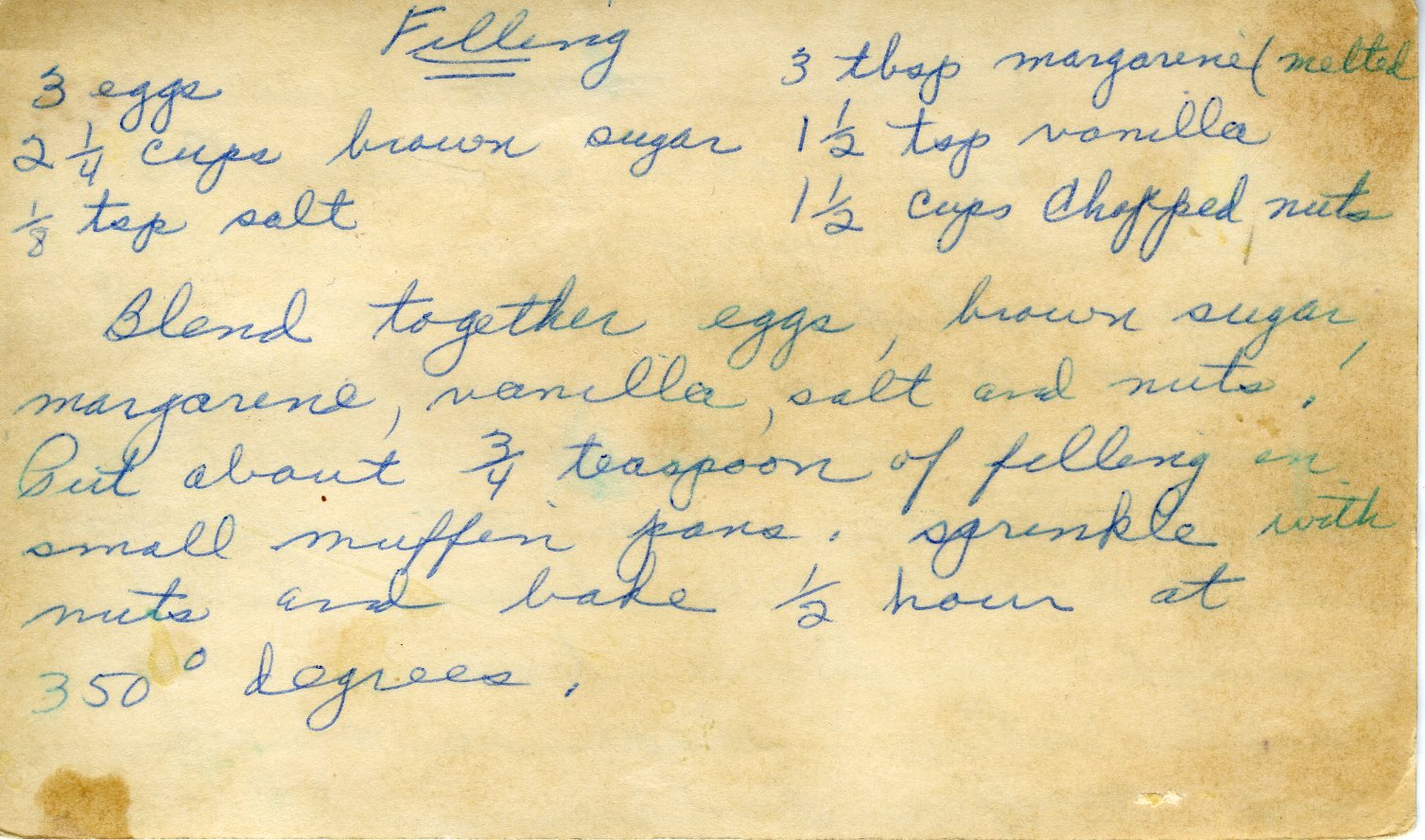 Pecan Tassies Gram S Recipe Box