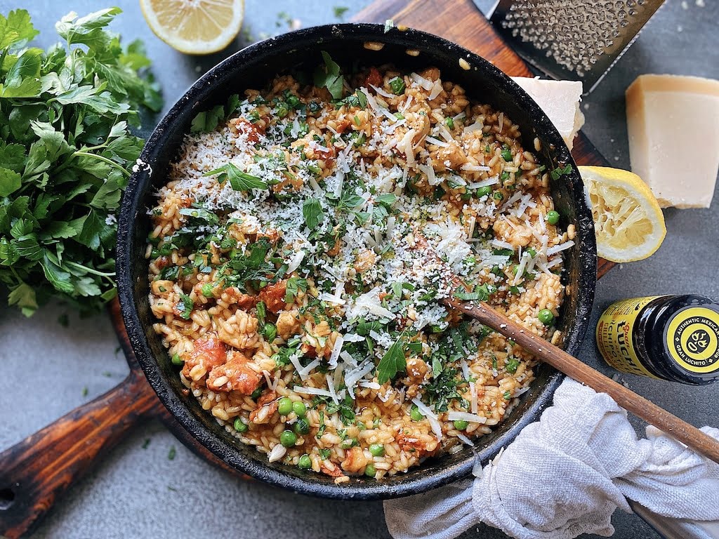 Chicken & Chorizo Risotto Recipe With Bold Chipotle Gran Luchito
