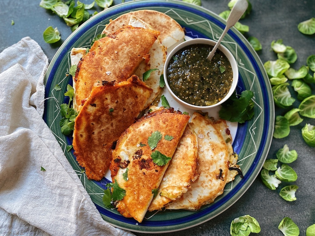 Brussel Sprout and Chorizo Quesadilla Gran Luchito Mexican