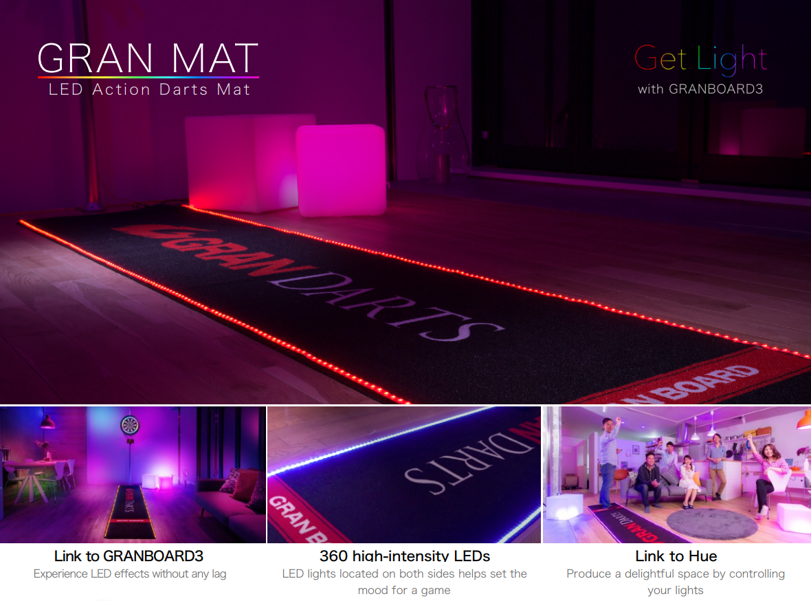 Gran Board Mat LED Gran Board Play Darts Online