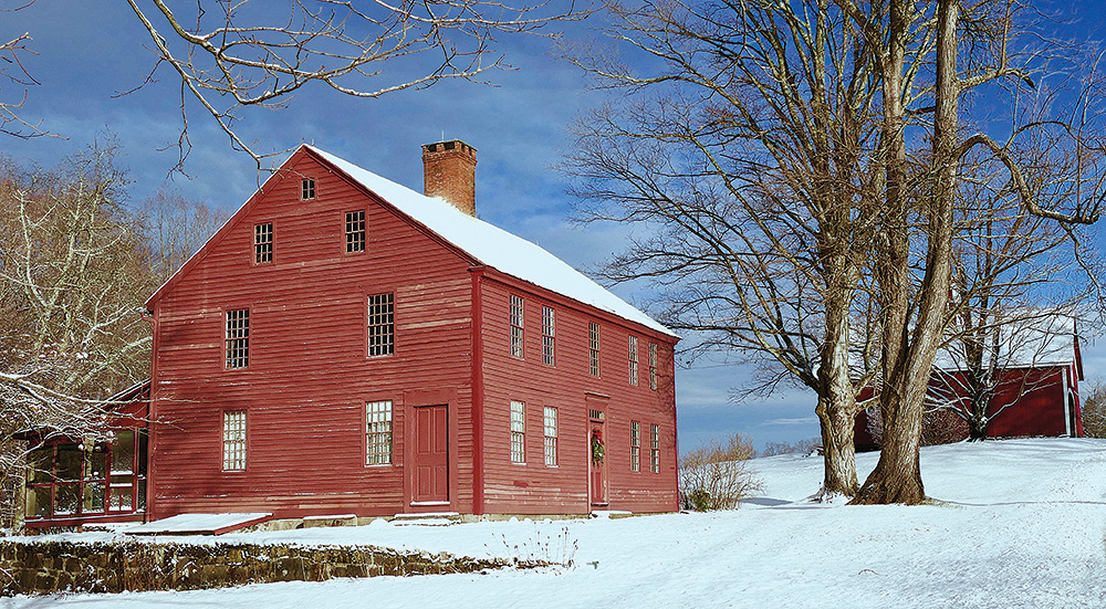 Wilcox Homestead in winter Granby Drummer
