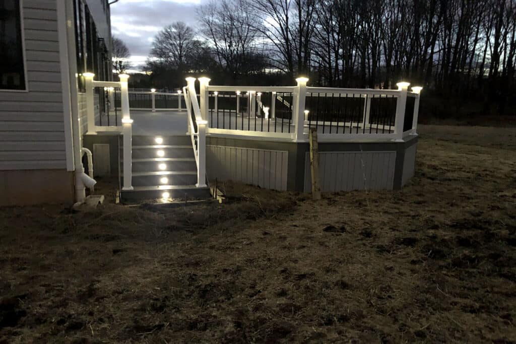 New Composite Deck With Ambient Recessed Deck Lighting