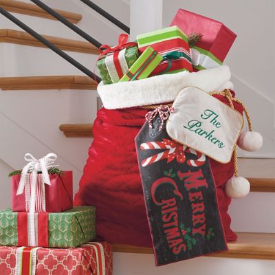 Velvet Santa Bag Grandin Road