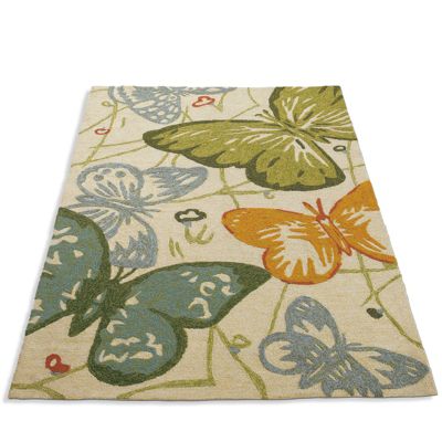 Butterfly Garden Outdoor Rug Grandin Road