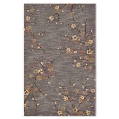 Cherry Blossom Steel Indoor Area Rug Grandin Road