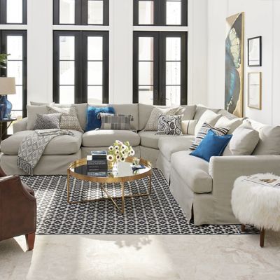 Ava Sectional Slipcovered Seating Collection Grandin Road