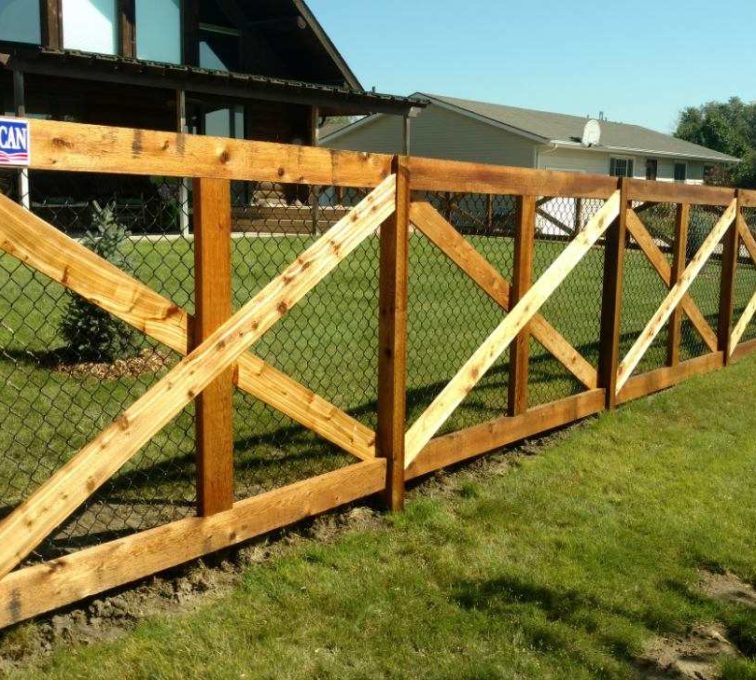 Wood Cover Chain Link Fence WoodsInfo