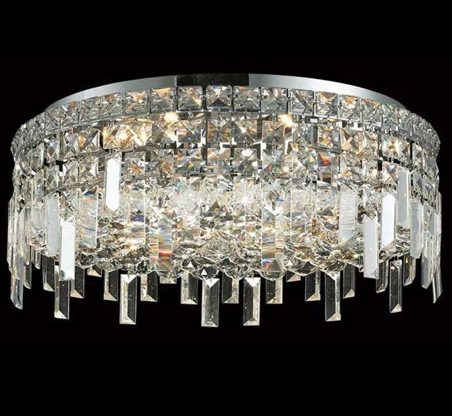 Paseo Collection 20″ Dia Large FLush Mount Crystal Ceiling Light