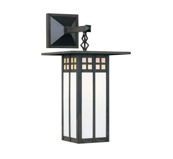Glasgow 15" H Arts & Crafts Outdoor Wall Light Grand Light