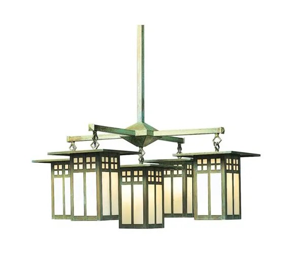 Glasgow 5 Light Large Arts & Crafts Chandelier Grand Light