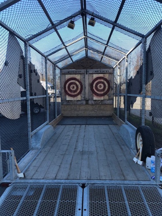 Axe Throwing Trailer Grand River Party Rentals & Inflatables Cambridge ON