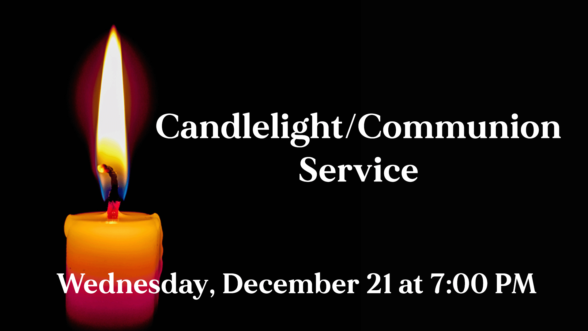 Candlelight Communion Service Grand View Church