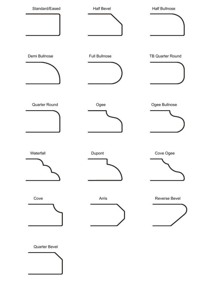 countertop edge details Granite & WorksKitchen & Countertops For Less