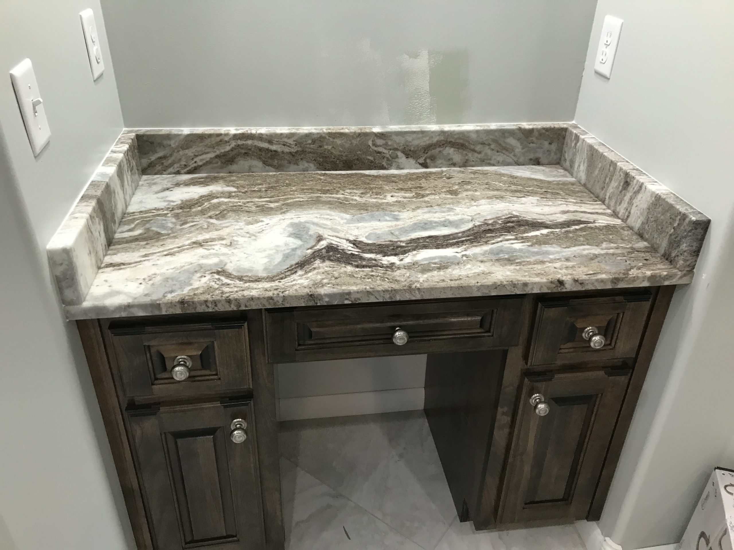Project Profile Fantasy Brown Marble Bathroom Vanities in Laceys