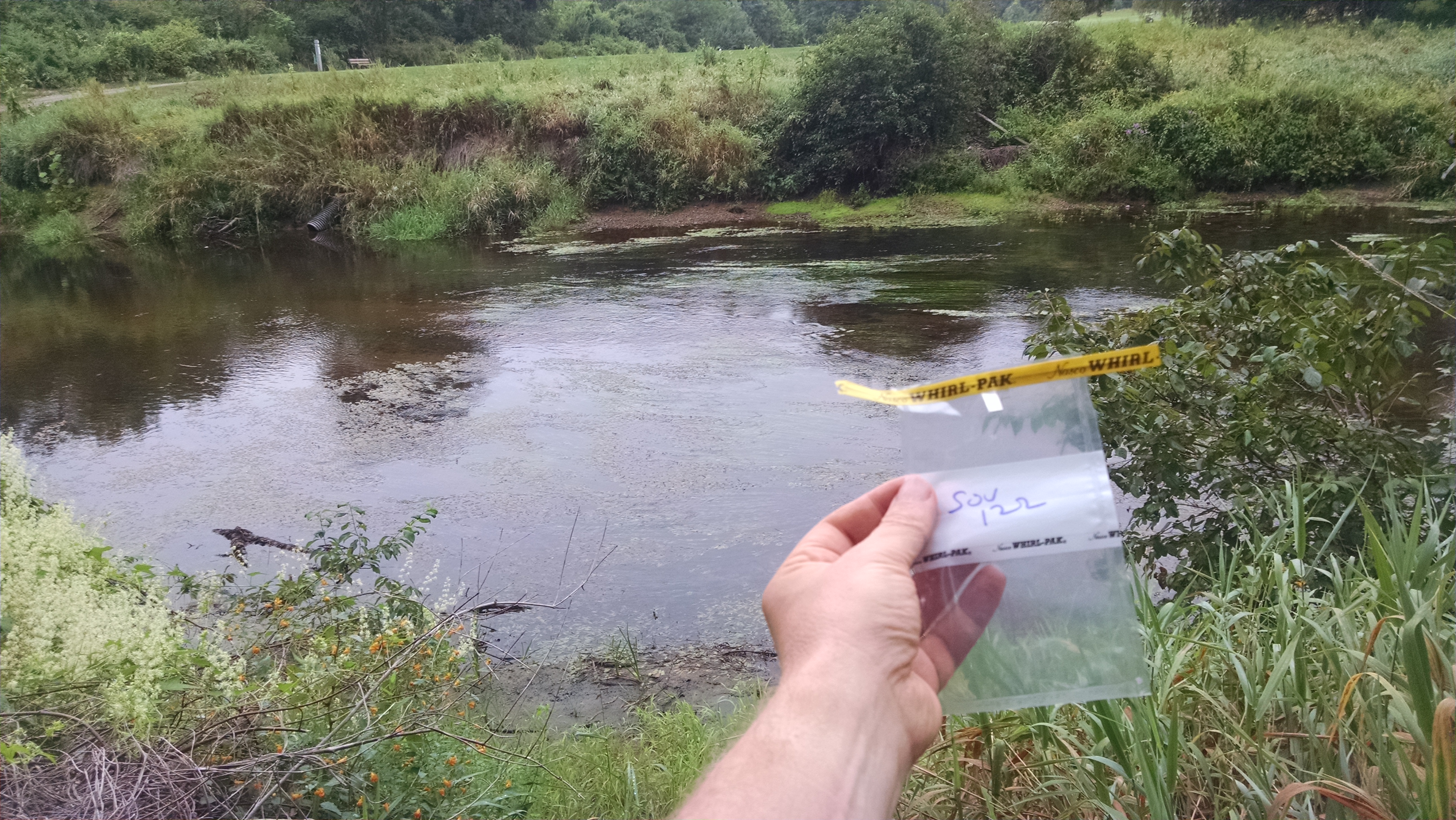 A lovely morning to collect water samples in the river Granite Geek