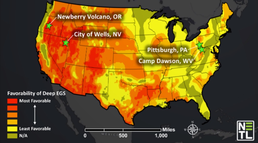 Conway is a geothermal hot spot, due to underground radioactivity