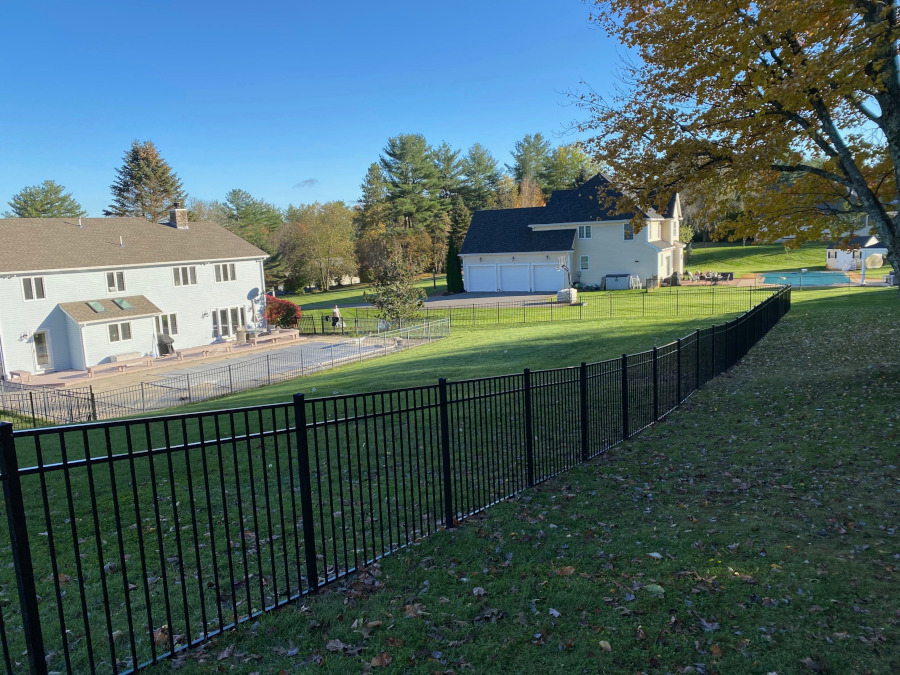 Aluminum Fencing installed in Bedford, NH. Granite State Fence