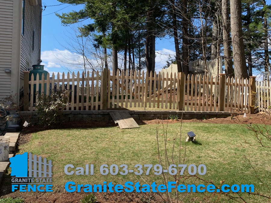 Custom Built Cedar Fence built onsite in Hampstead, NH Granite State
