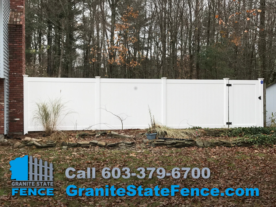 Vinyl Privacy Fence Installation in Londonderry, NH Granite State Fence