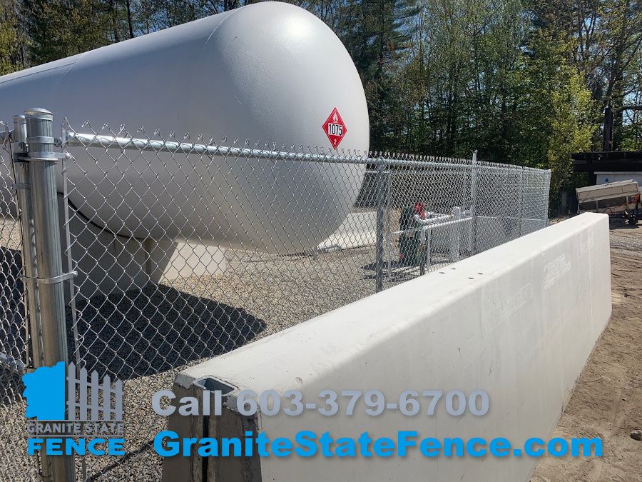 Commercial Chain Link enclosure for propane tank in Henniker NH